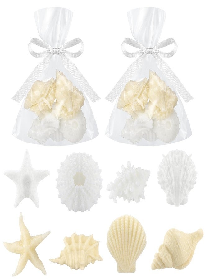 Lineshading 200g Sea Glass Soap Decor White Seashell Decorative Soaps for Bathroom Home Decor Beach Wedding Nautical Wedding Party Favors Beach Bridal Shower Favors - Image 1